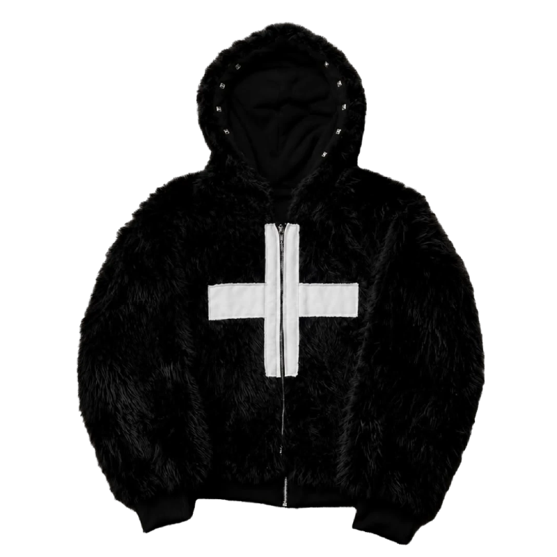 Noir Cross Fur Jacket