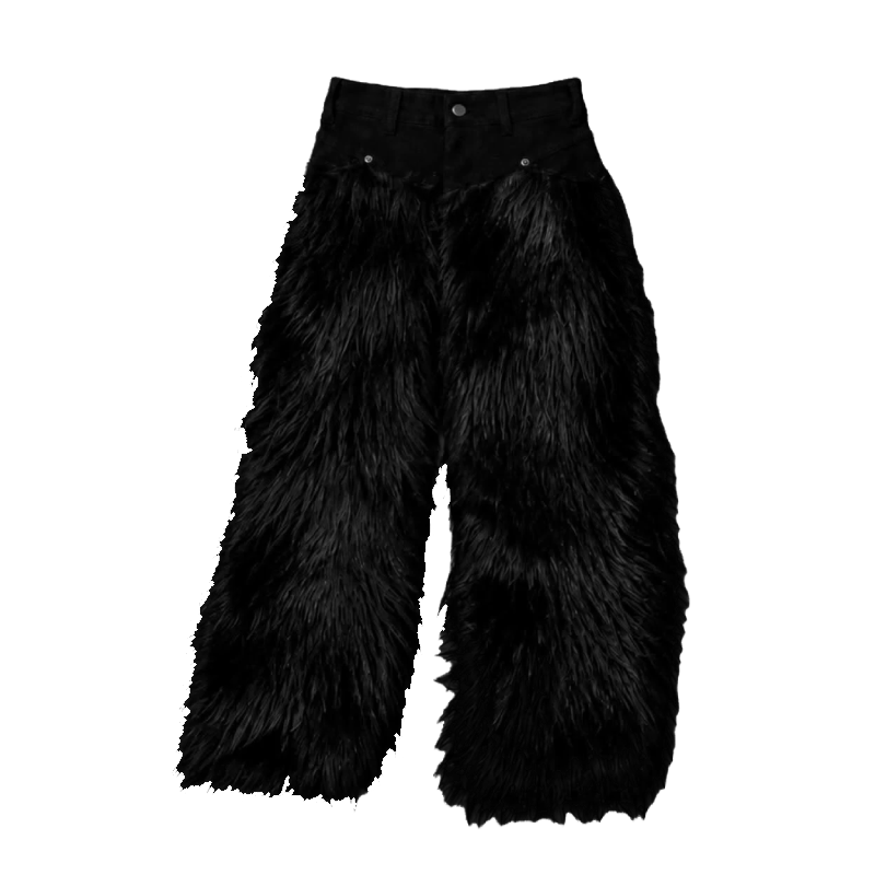 Noir Fur Trousers